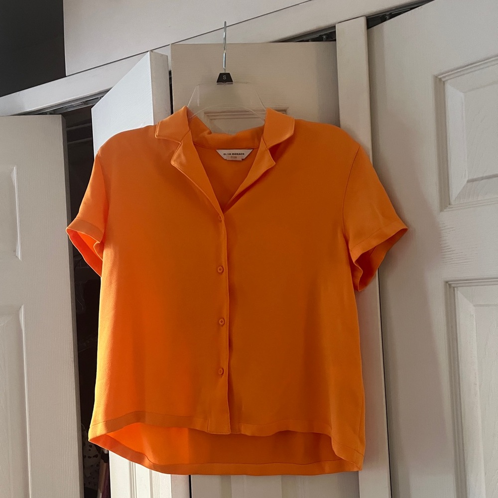 Club Monaco Orange Polo Button Down